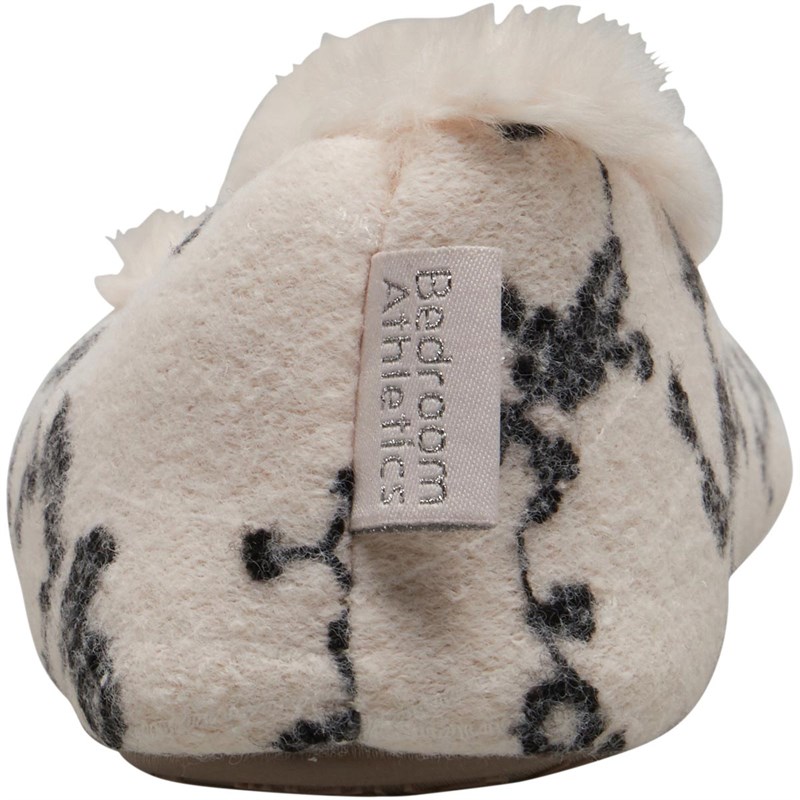 Buy Bedroom Athletics Womens Evie Knitted Ballerina Slippers Chalk Pink