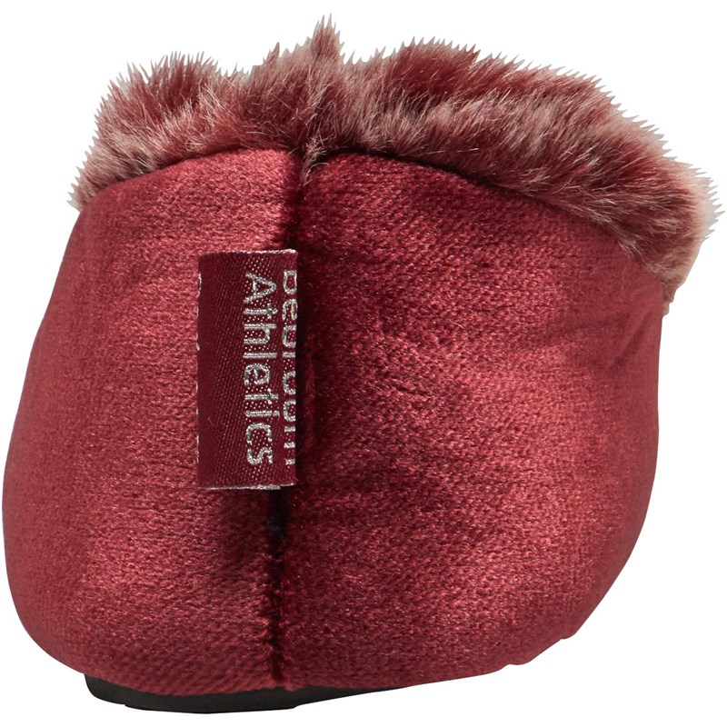 Buy Bedroom Athletics Womens Willow Velvet Ballerina Slippers Plum