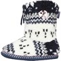 Bedroom Athletics Womens Sherpa Fleece Slipper Boots Navy/Pink