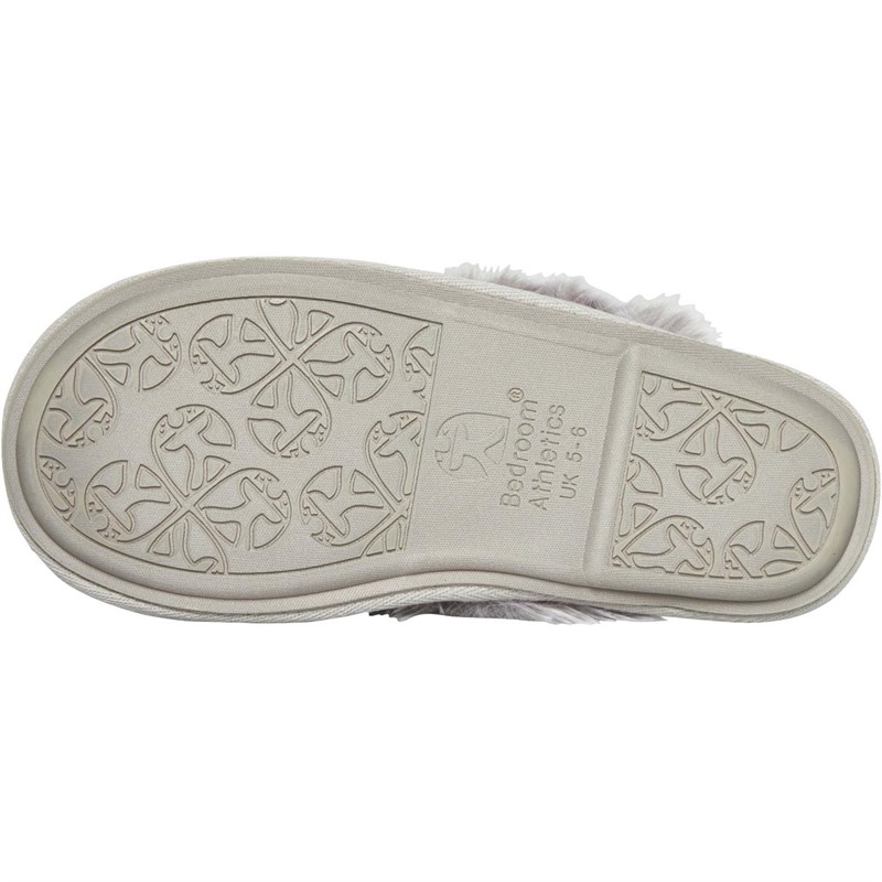 Buy Bedroom Athletics Womens Bethany Mule Slippers Pale Grey