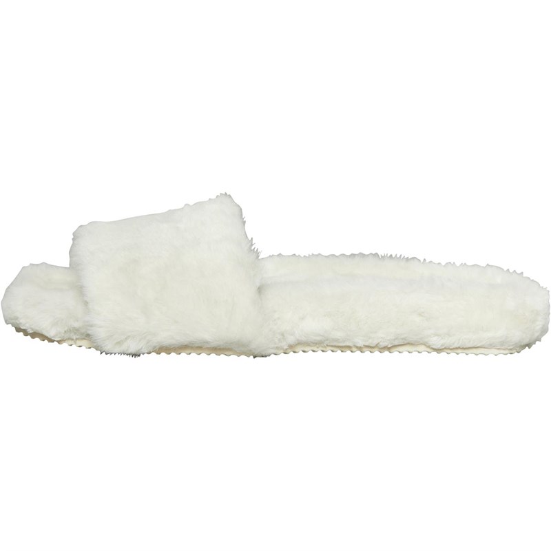 Buy Bedroom Athletics Womens Amaia Vegan Faux Fur Slide Slippers Cream