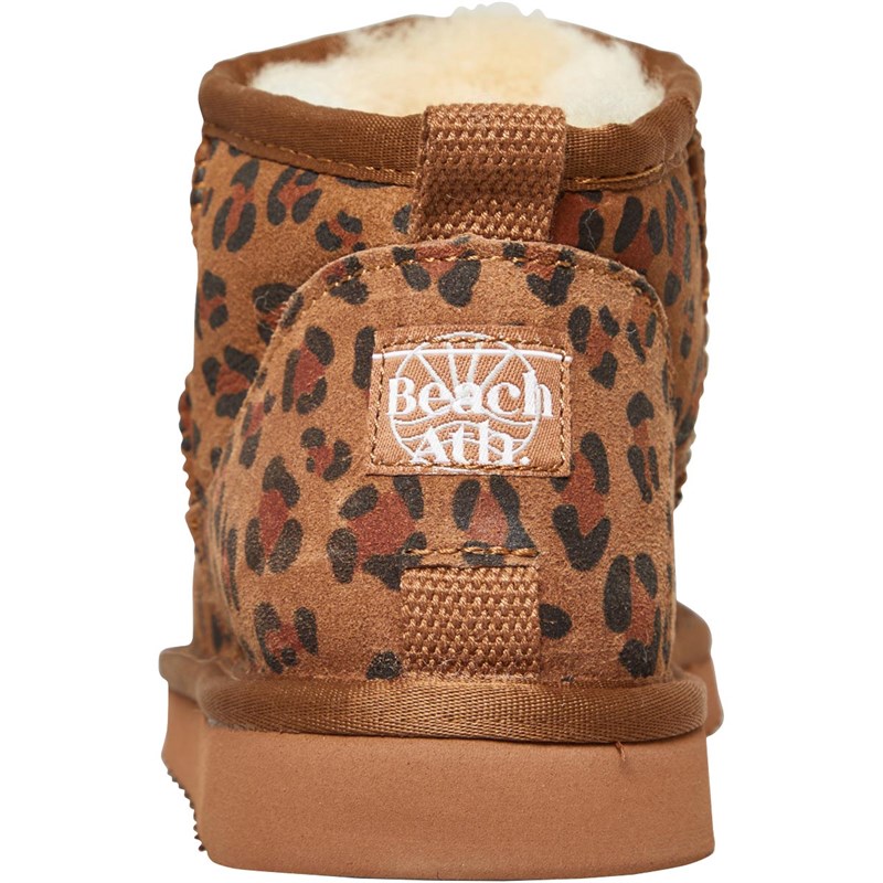 Bedroom Athletics Womens Carmen Bootie Slippers Leopard