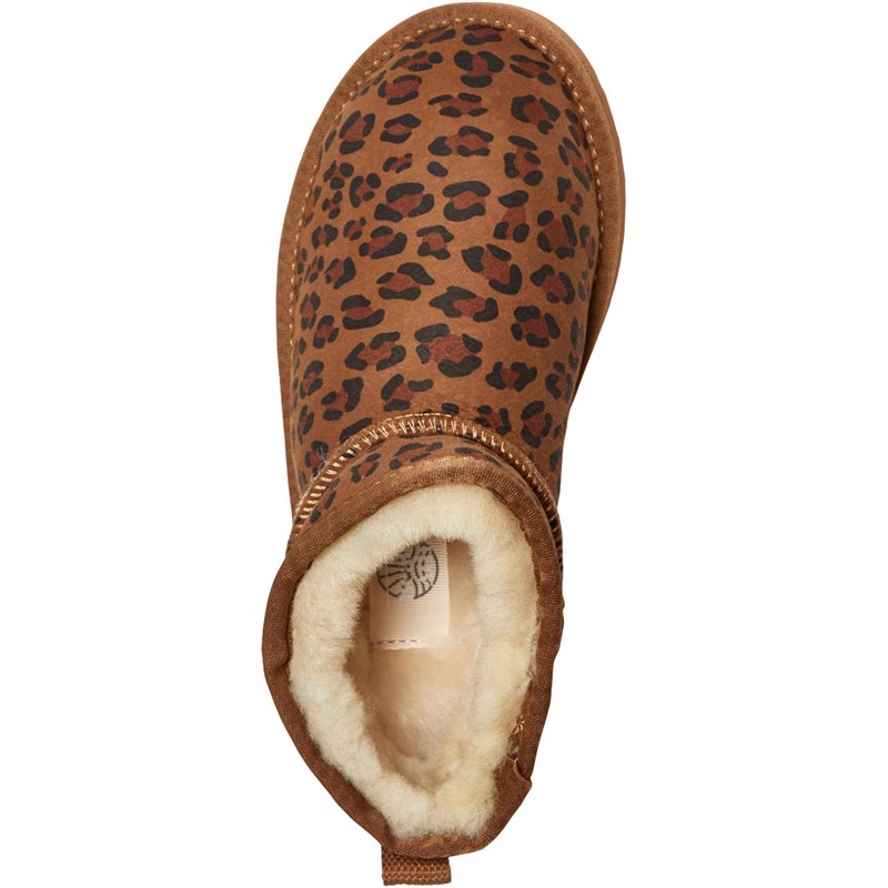 Bedroom Athletics Womens Carmen Bootie Slippers Leopard