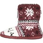 Bedroom Athletics Mens Cruise Fairisle Fleece Slipper Boots Red