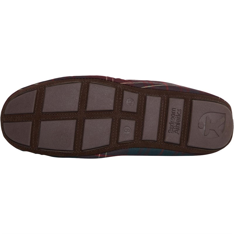 Bedroom Athletics Mens Benedict Moccasin Slippers Forest Check