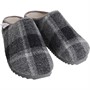 Bedroom Athletics Mens Archie Harris Tweed Slippers Grey/Black Tartan Check