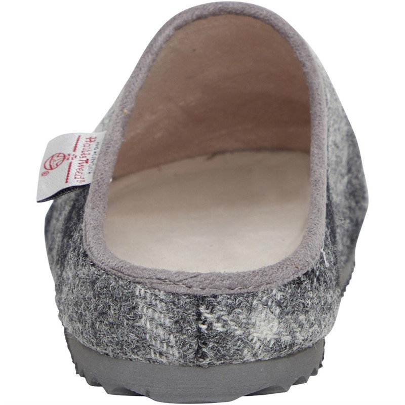 Buy Bedroom Athletics Mens Archie Harris Tweed Slippers Grey Black