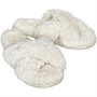 Bedroom Athletics Womens Nathalie Fleece Clossover Slippers Cream