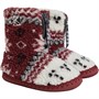 Bedroom Athletics Kids Arden Fairisle Sherpa Fleece Slipper Boots Red