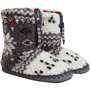 Bedroom Athletics Kids Arden Fairisle Sherpa Fleece Slipper Boots Grey/Red