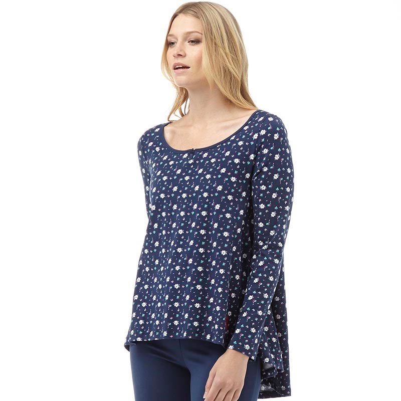 Image of Bedroom Athletics Womens Rose Lounge Top Navy