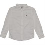 FARAH Jeans Boys Brewer Long Sleeve Oxford Shirt Bright White
