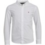 FARAH Jeans Boys Brewer Long Sleeve Oxford Shirt Bright White