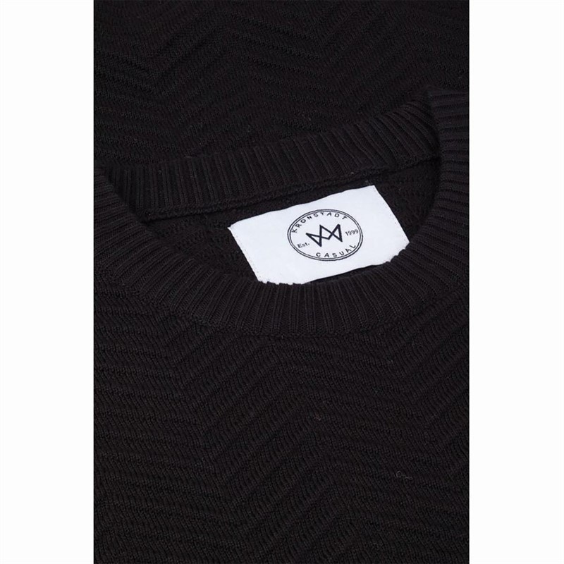Kronstadt Heren Carlo Crew Neck jumpers Zwart