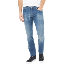 Armani Jeans Męskie J06 Jeansy Slim Denimowy Niebieski