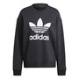 adidas Originals Sweatshirt mit Kleeblatt Crew Schwarz Damen