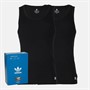 adidas Originals Gilets Homme Confort Côtelé Coton Pacquet Double Noir