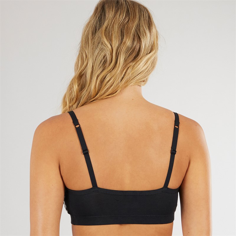 adidas Originals Damen Adicolor Comfort Flex Baumwoll Bralette Schwarz