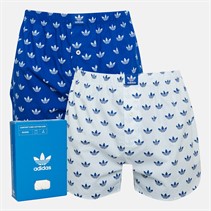 adidas Originals Heren Comfort Katoen Geweven Set van 2 Boxers Wit / Marine