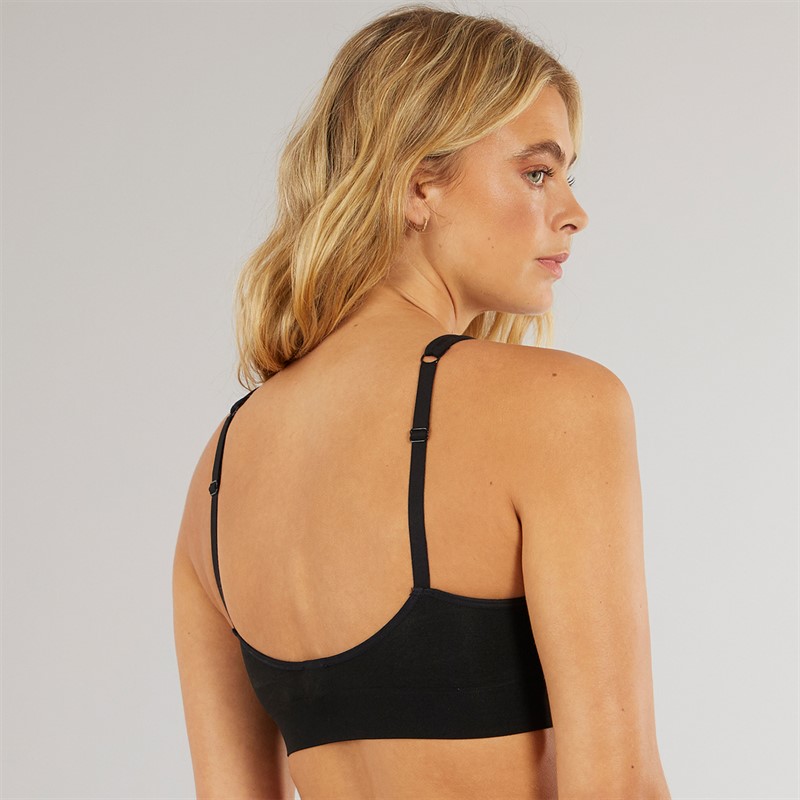 adidas Originals Damen Modern Flex Rückenfreies Bralette Schwarz
