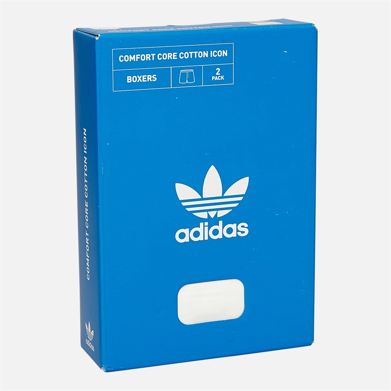 adidas Originals Heren Comfort Katoenen Geweven Set van 2 Boxers Zwart / Wit
