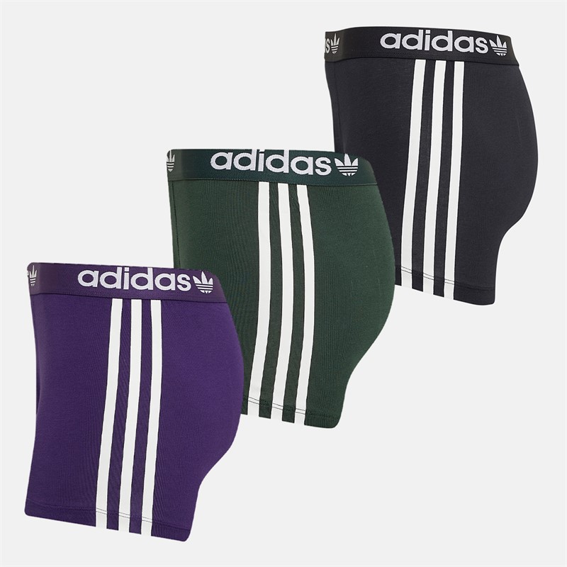 adidas Originals Heren Comfort Flex 3 Strepen Set van 3 Boxershort Paars / Marineblauw / Groen