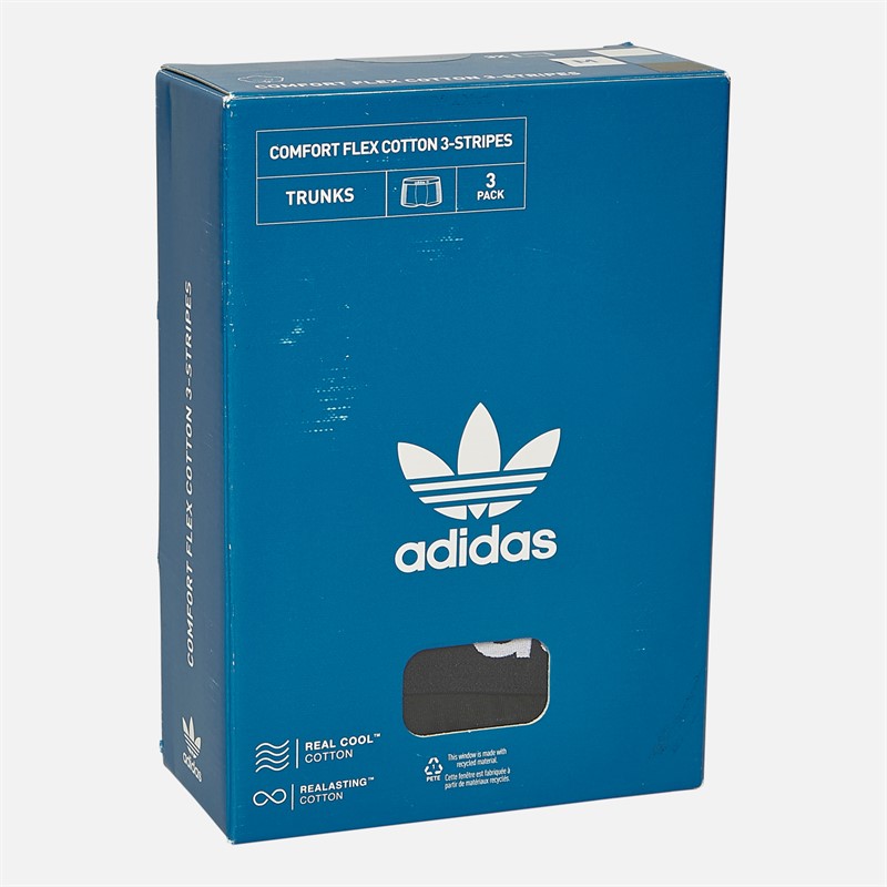 adidas Originals Heren Comfort Flex 3 Strepen Drie Pack Boxers Zwart/Blauw/Wit