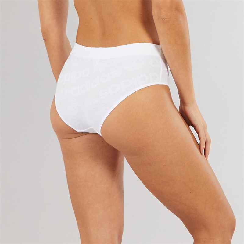 adidas Originals Damen Microterrot Monogramm Hüftslip Weiß