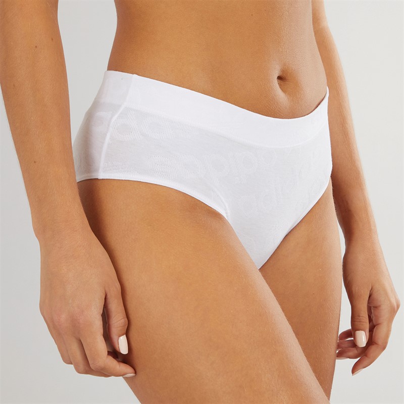 adidas Originals Damen Microterrot Monogramm Hüftslip Weiß