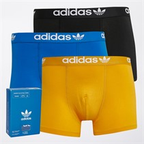 adidas Originals Herre Comfort Flex 3 Striber Tre Pak Underbukser Sort/Blå/Gul