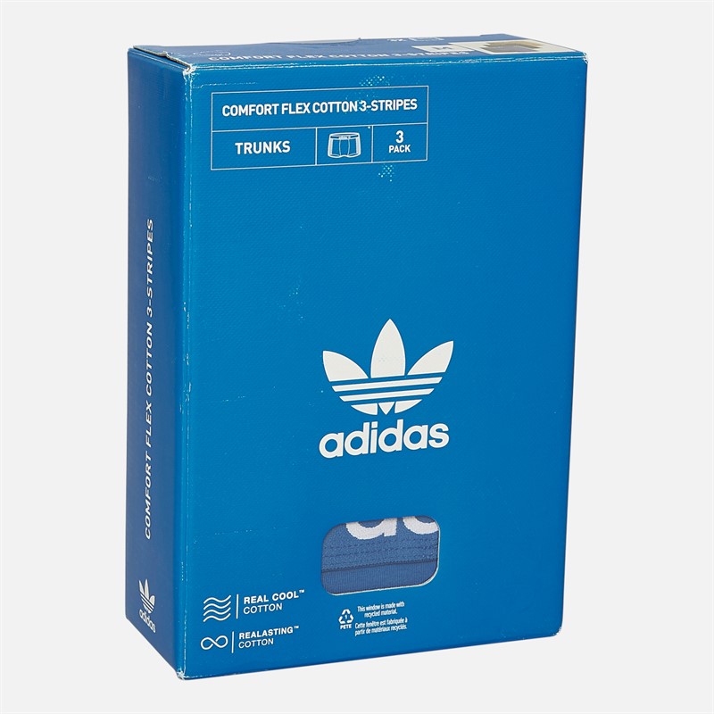 adidas Originals Heren Comfort Flex 3 Strepen Drie Pak Onderbroeken Zwart / Blauw / Geel