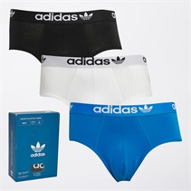 adidas Originals Herre Comfort Flex 3-Stripes Tre Pak Underbukser Sort/Blå/Hvid