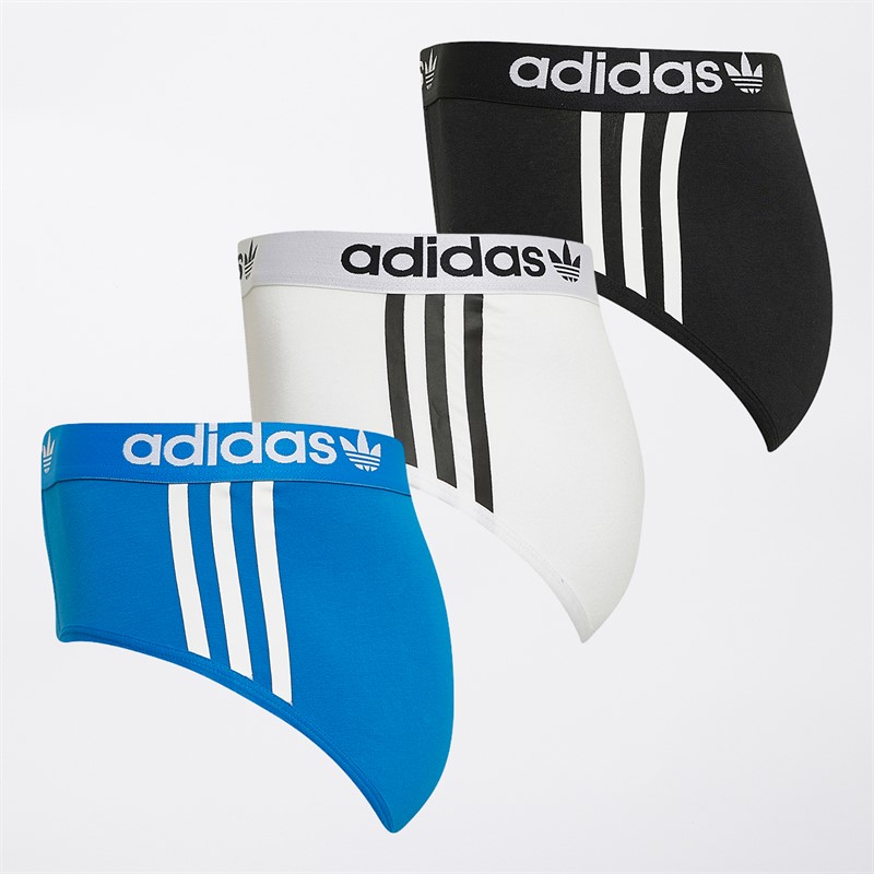 adidas Originals Heren Comfort Flex 3 Strepen Set van 3 Onderbroeken Zwart / Blauw / Wit