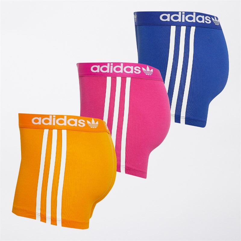 adidas Originals Heren Comfort Flex 3 strepen Set van 3 trunks marineblauw/oranje/roze