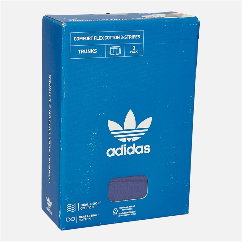 adidas Originals Heren Comfort Flex 3 strepen Set van 3 trunks marineblauw/oranje/roze