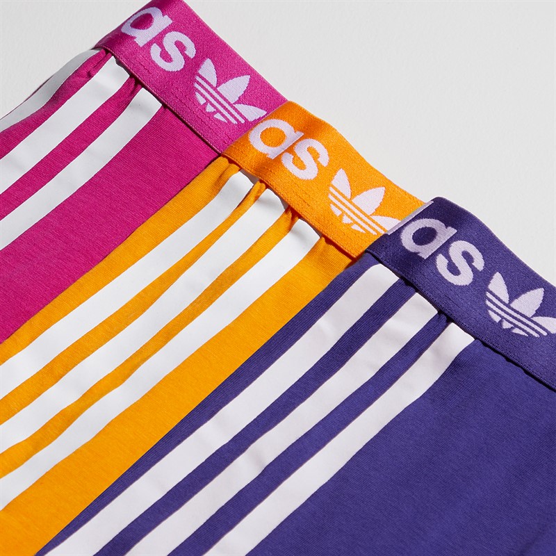 adidas Originals Heren Comfort Flex 3 strepen Set van 3 trunks marineblauw/oranje/roze