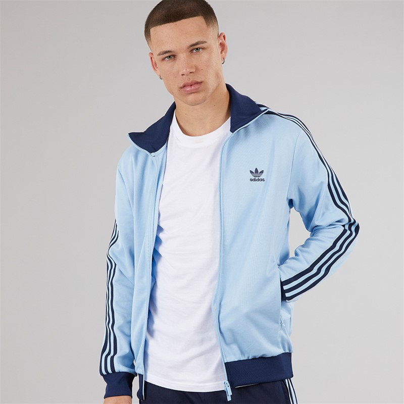 adidas Originals Mens Adicolor Classics Beckenbauer Track Top Clear Sky/Night Indigo