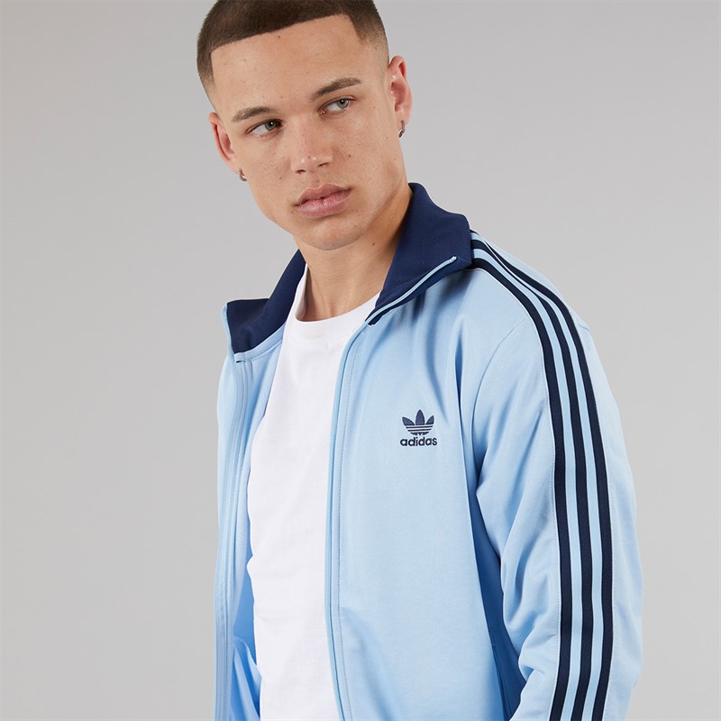 adidas Originals Mens Adicolor Classics Beckenbauer Track Top Clear Sky/Night Indigo
