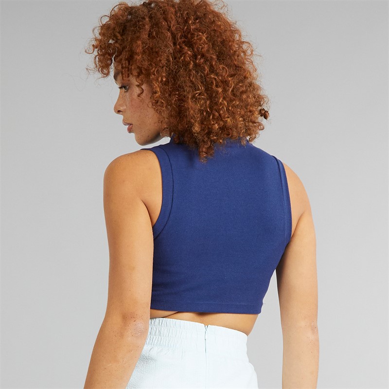 adidas Originals Womens Premium Originals Rib Top Dark Blue