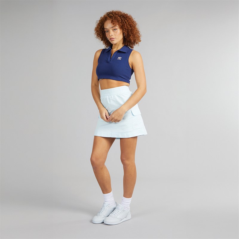 adidas Originals Womens Premium Originals Rib Top Dark Blue