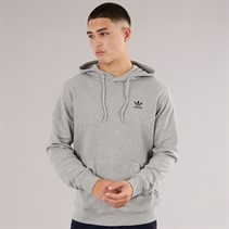 adidas Originals Mens Trefoil Essentials Hoodie Medium Grey Heather
