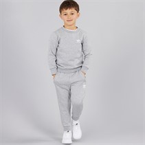 adidas Originals Boys Trefoil Crew Sweatshirt And Joggers Set Medium Grey Heather