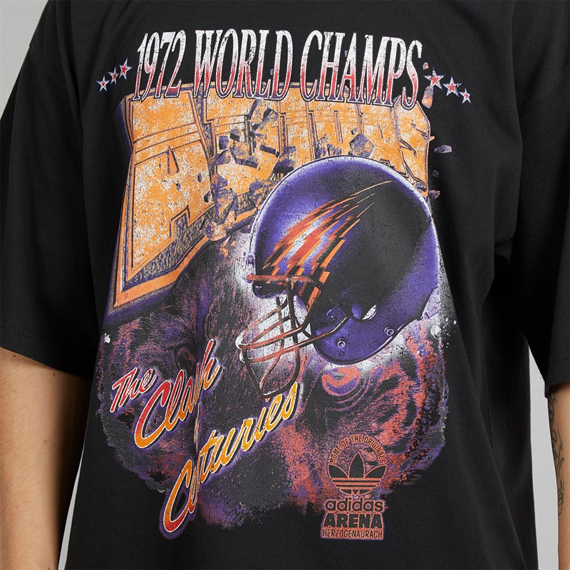 adidas Originals Mens Adilenium Season 3 Fan Graphic T-Shirt Black