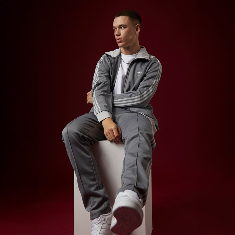 adidas Originals Mens Adicolor Classics Beckenbauer Track Top Grey Three/Grey Two