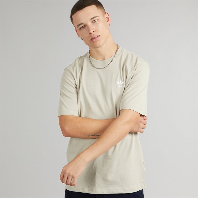 adidas Originals Mens Trefoil Essentials T-Shirt Putty Grey