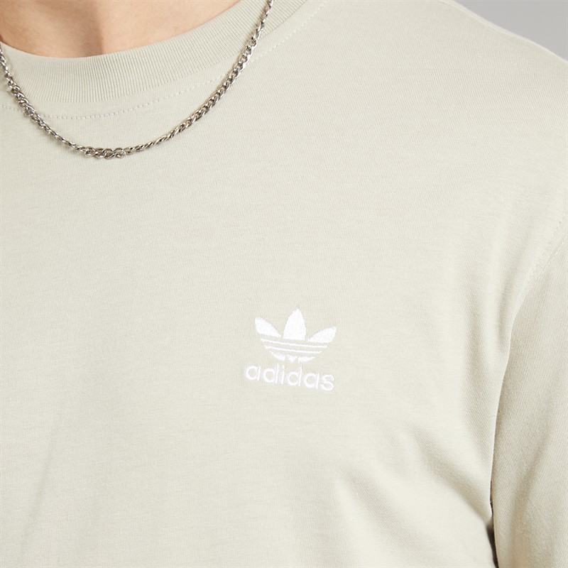 adidas Originals Mens Trefoil Essentials T-Shirt Putty Grey