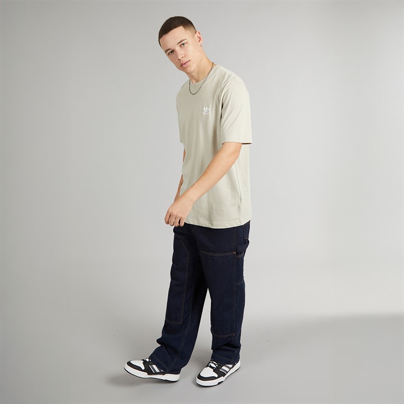 adidas Originals Mens Trefoil Essentials T-Shirt Putty Grey