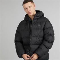 adidas Originals Mens Commercial Hooded Puffer Jacket Black