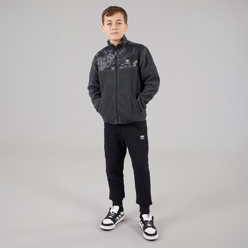 adidas Originals Junior Boys Adicolor Trefoil Essentials Joggers Black/White
