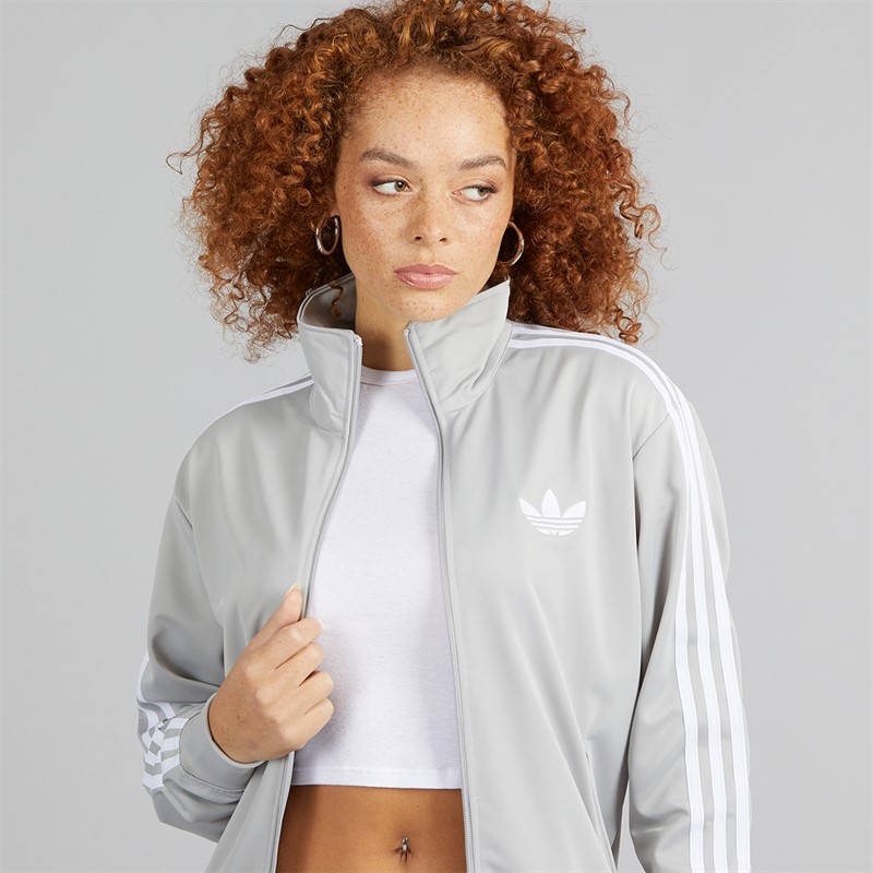 adidas Originals Womens Adicolor Classics Loose Firebird Track Top Grey Two